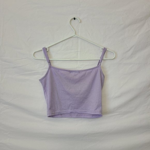 SHEIN Purple Cropped Cami With Butterfly Woman - Picture 2 of 2